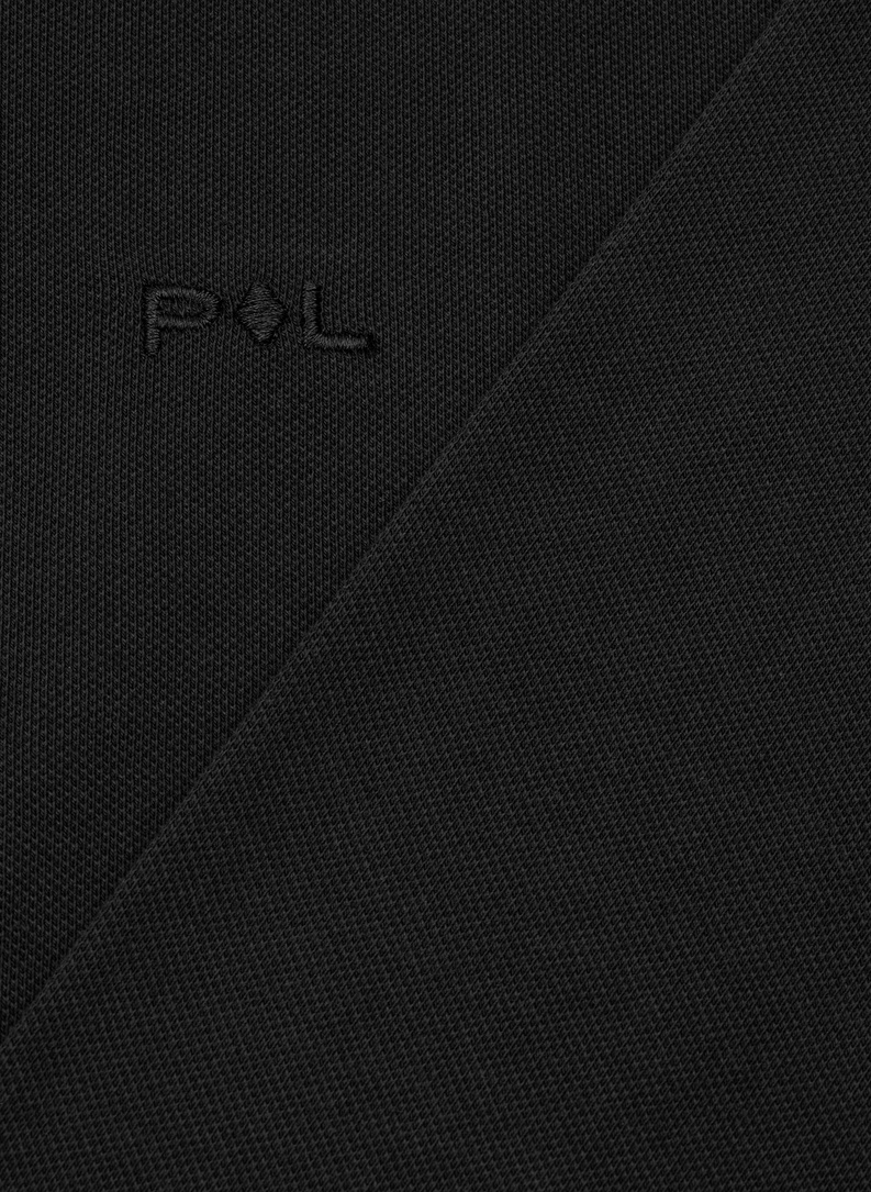 Juodi polo ilgarankoviai marškinėliai