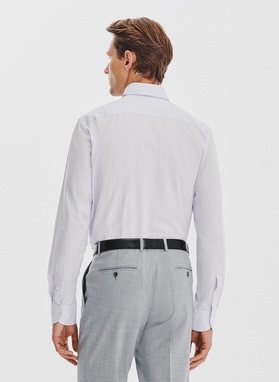 Žydri vyriški marškiniai su kontrastingu apvadu