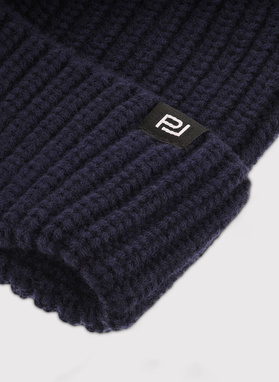 Tamsiai mėlyna vyriška kepurė su vilna