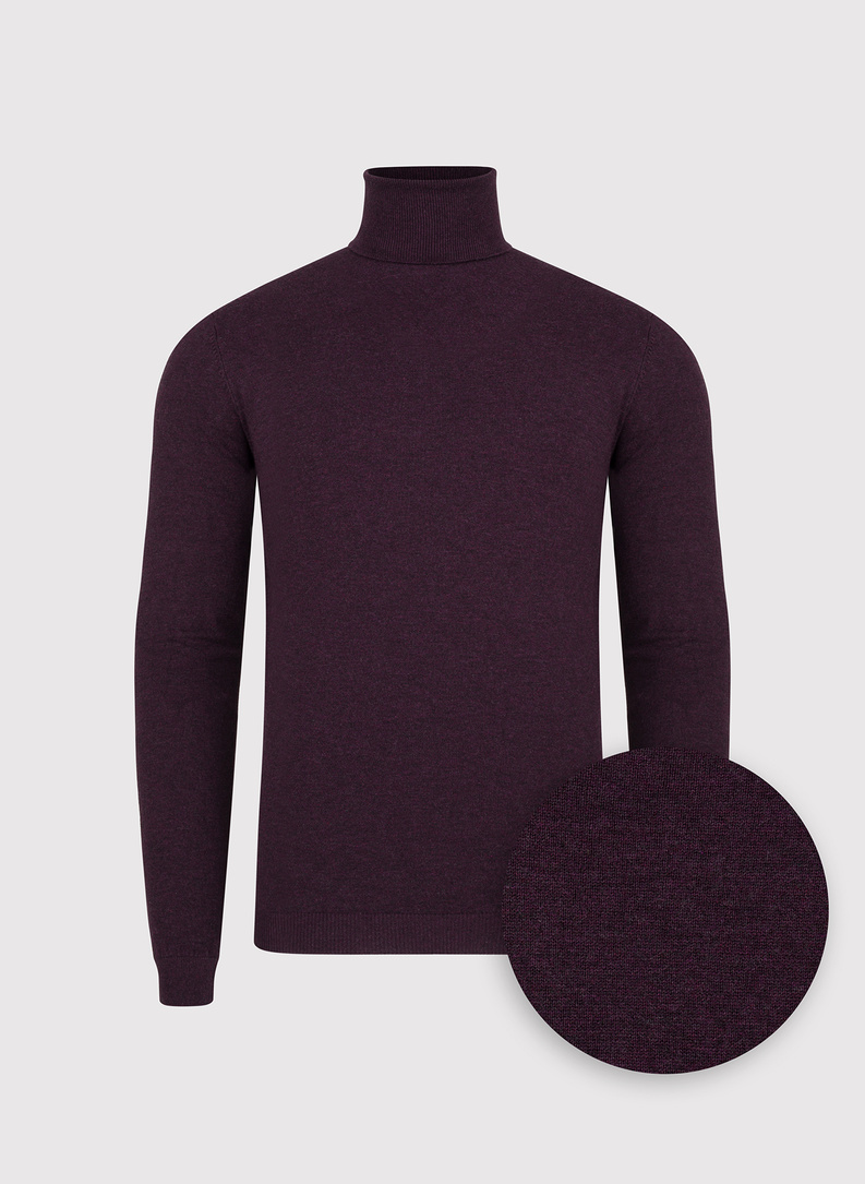 Violetinės spalvos vyriškas golfas