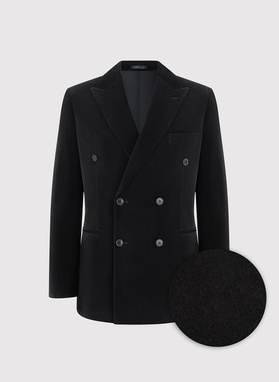 Juodas dvieilis vyriškas švarkas