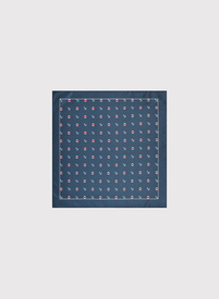 Tamsiai mėlyna raštuota kišeninė nosinaitė