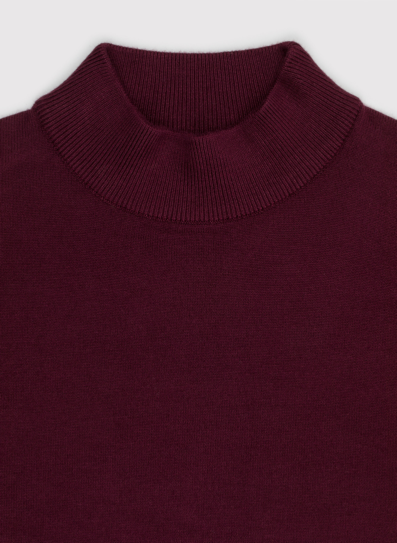 Tamsiai raudonos spalvos vyriškas pusgolfis