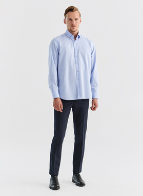 Elegantiški žydri vyriški marškiniai