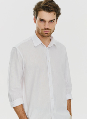 Balti lininiai ir medvilniniai marškiniai