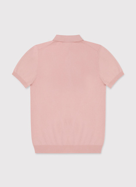 Rožiniai trikotažiniai polo T marškinėliai