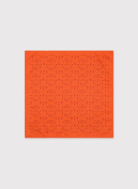 Oranžinė kišeninė nosinaitė gėlytėmis