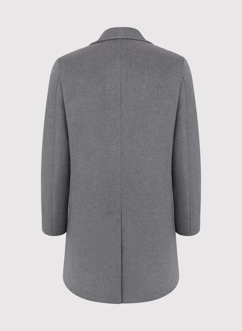 Vyriškas pilkas lietpaltis su vilna