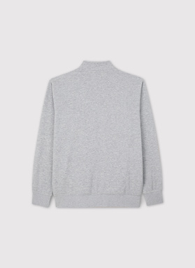 Pilkas treninginis bluzonas su užtrauktuku