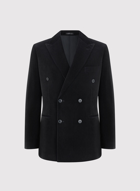 Juodas dvieilis vyriškas švarkas