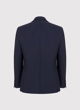 Tamsiai mėlynas vienaeilis švarkas