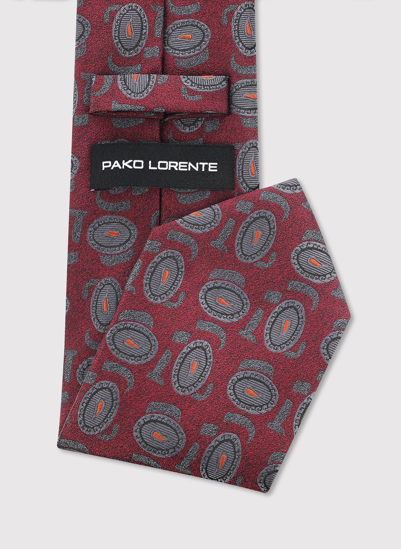 Tamsiai raudonas vyriškas kaklaraištis