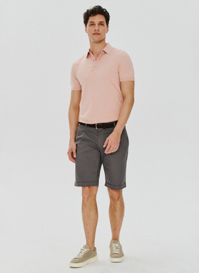 Rožiniai trikotažiniai polo T marškinėliai