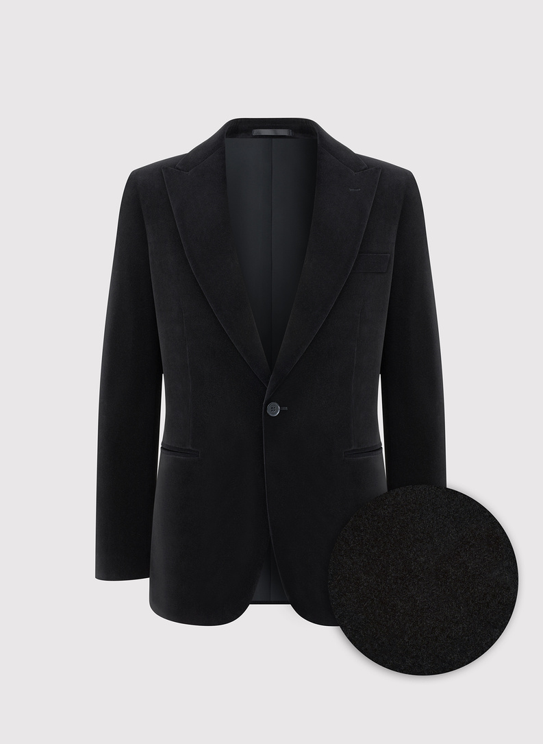 Juodas medvilninis vyriškas švarkas