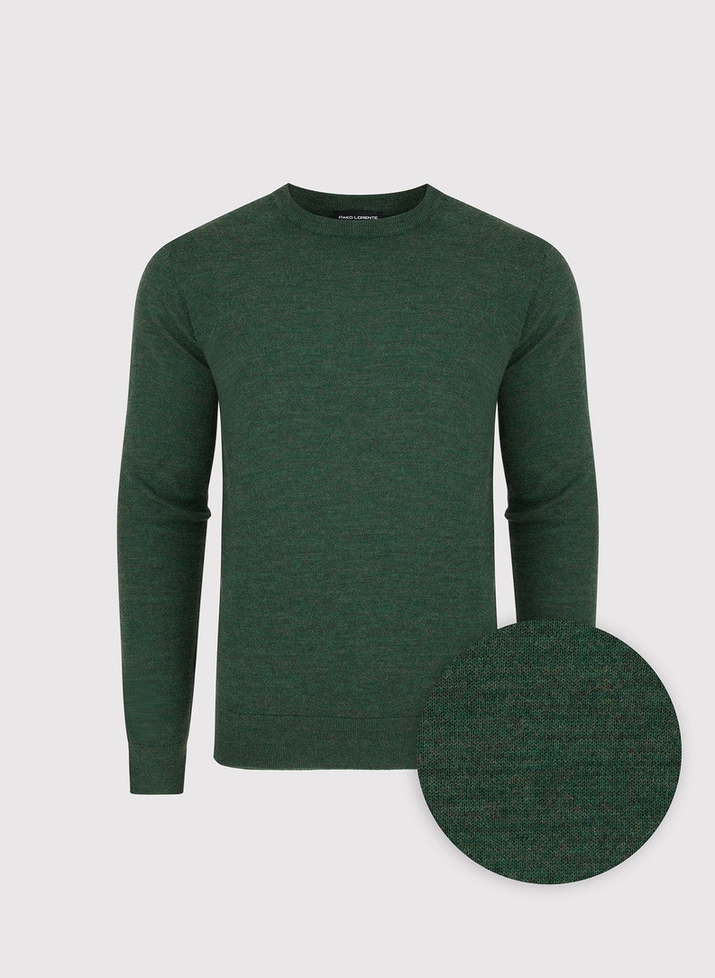 Žalias vyriškas megztinis su vilna