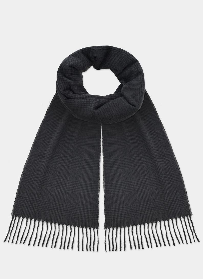 Pilkos spalvos languotas vyriškas šalikas