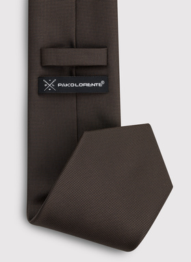 Bronzinis vyriškas kaklaraištis melanžiniu raštu