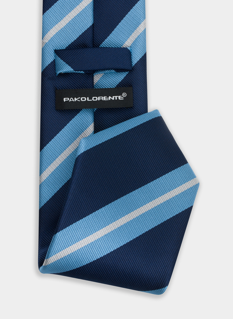 Tamsiai mėlynas vyriškas kaklaraištis P22SF-KX-010-G-0