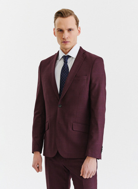 Vyšninis kostiuminis švarkas subtiliais langais