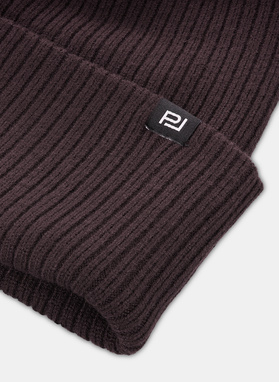 Vyriškas rudos spalvos kepurės ir šaliko komplektas