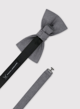 Pilka vyriška peteliškė be raštų