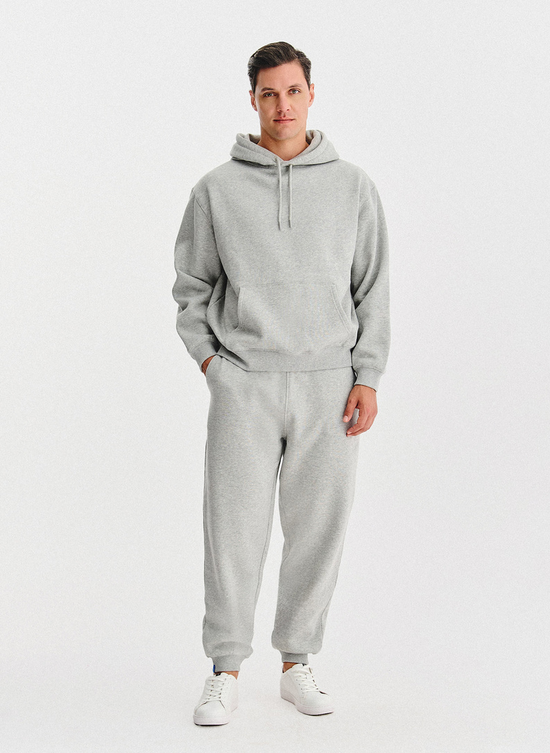 Pilkos spalvos treninginės kelnės