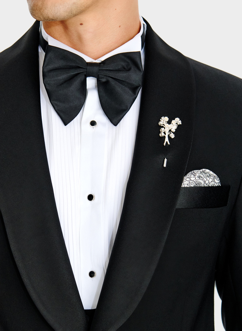 Elegantiška juoda vyriška peteliškė