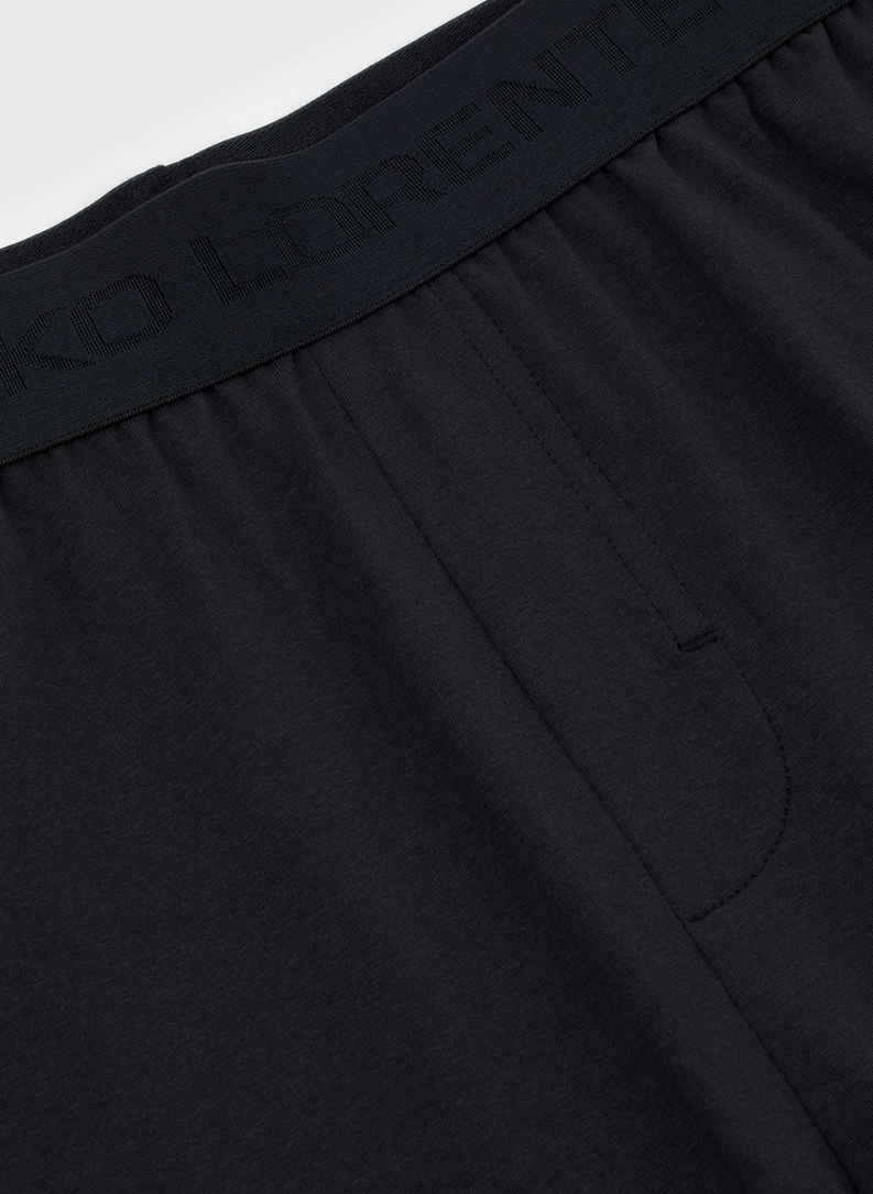 Baltai juoda vyriška pižama su medvilne