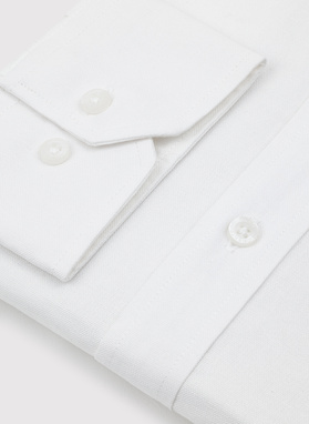 Balti medvilniniai vyriški marškiniai