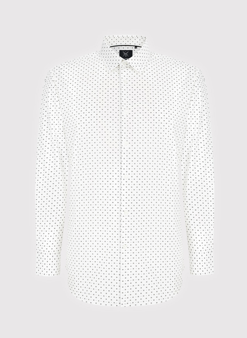 „Regular Fit“ kirpimo vyriški marškiniai smulkiu raštu