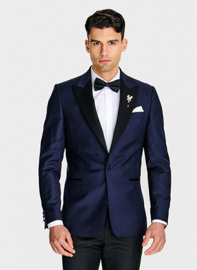 Tamsiai mėlynas smokingo švarkas