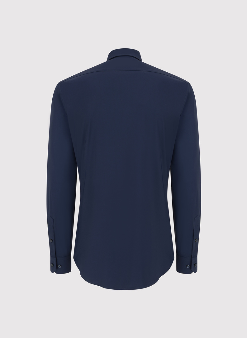 Tamsiai mėlyni vyriški marškiniai