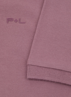 Rožinės spalvos polo T marškinėliai