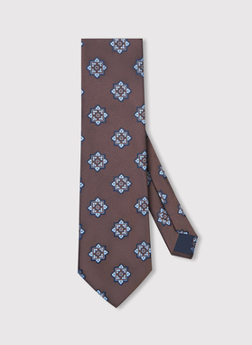 Bronzinis vyriškas kaklaraištis geometriniu raštu