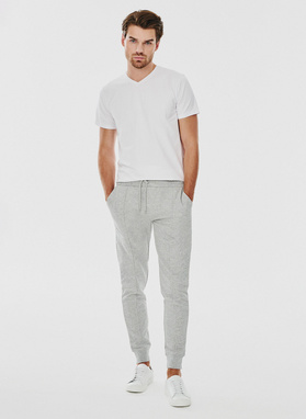 Pilkos spalvos trikotažinės treninginės kelnės