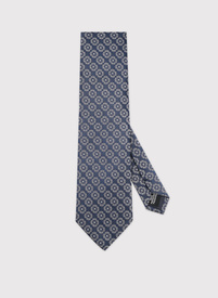 Tamsiai mėlynas gėlėtas kaklaraištis