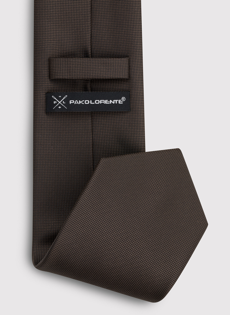 Bronzinis vyriškas kaklaraištis melanžiniu raštu