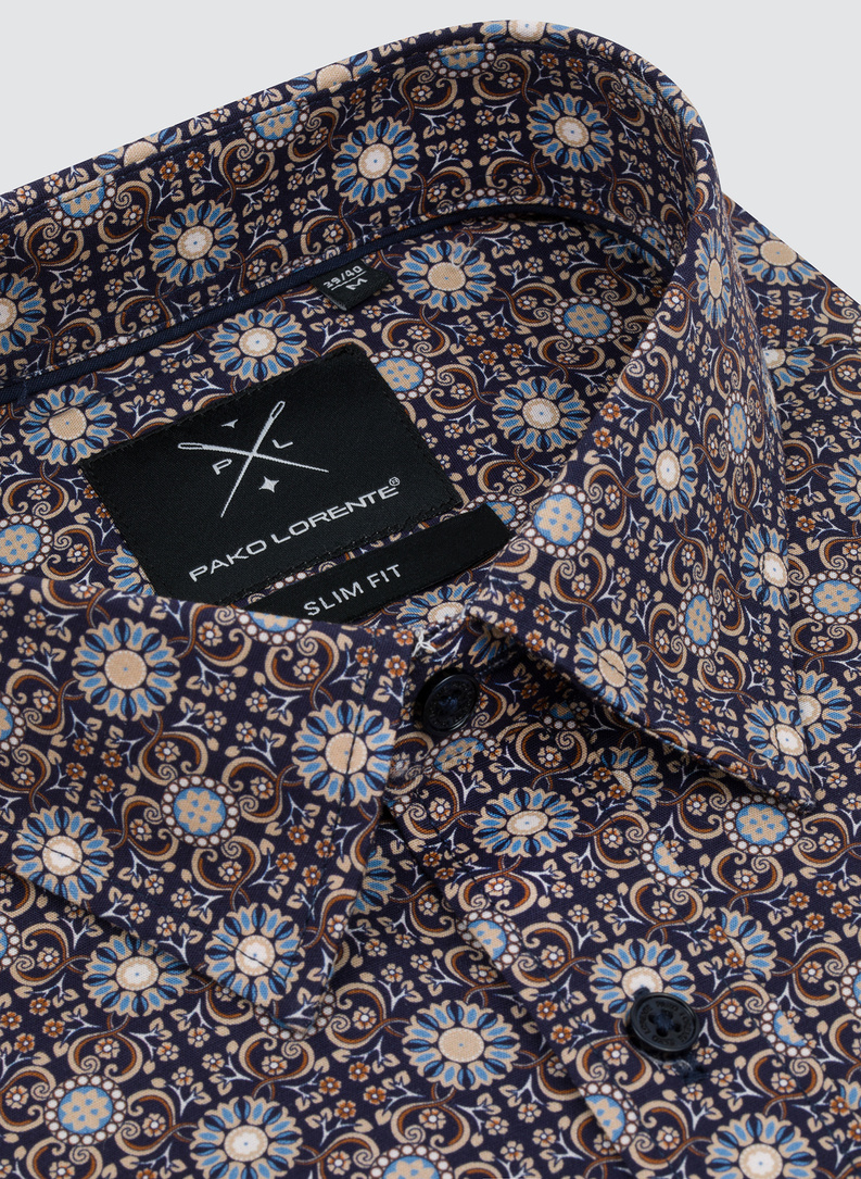 Vyriški marškiniai geometriniu raštu