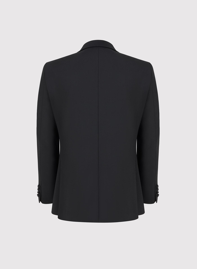 Vilnonis juodas smokingo švarkas