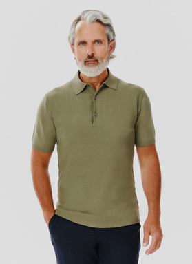 Vaflinio pynimo žali polo T marškinėliai