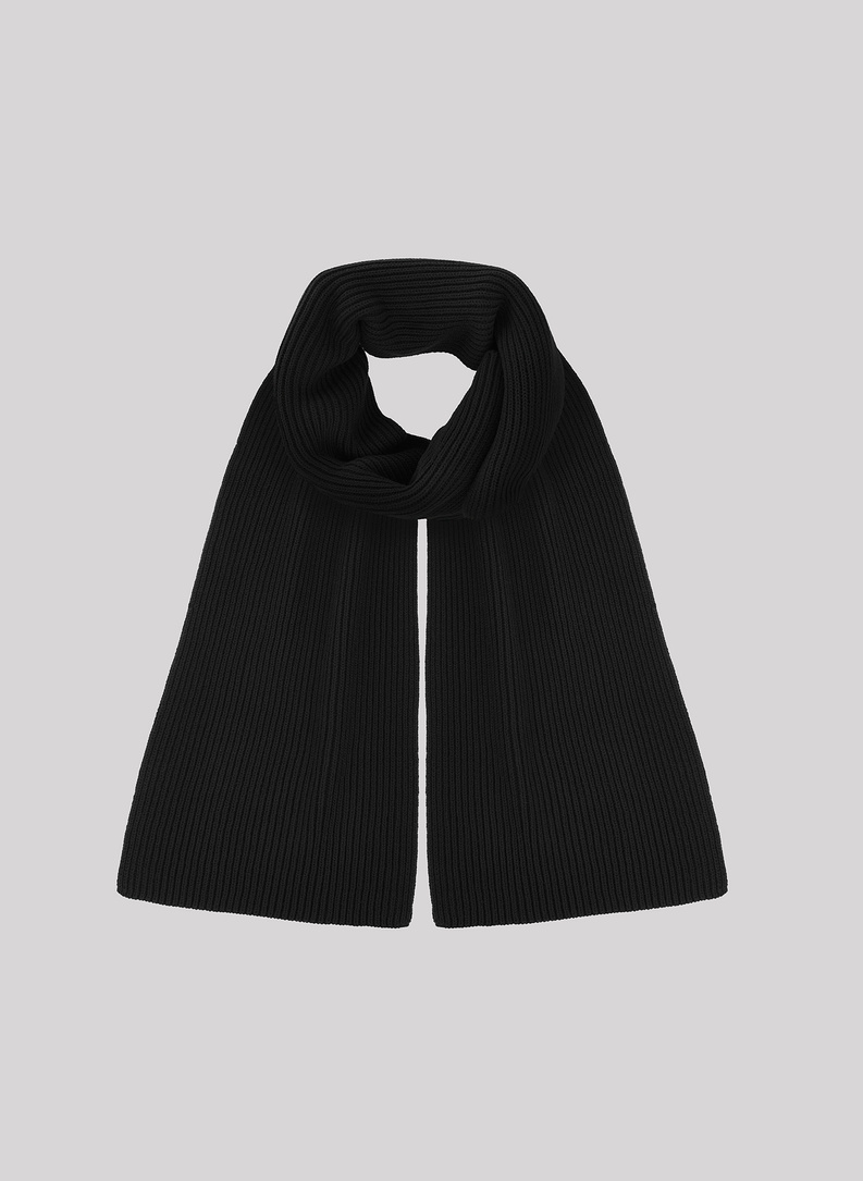 Juodas medvilninis vyriškas šalikas