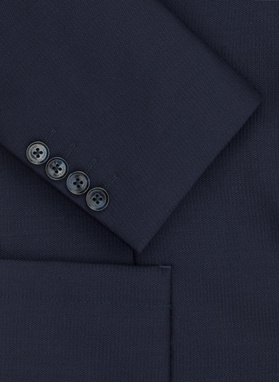 Tamsiai mėlynas vienaeilis švarkas