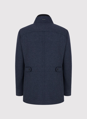 Tamsiai mėlynas vyriškas lietpaltis