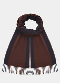 Rudas šalikas su apvadu
