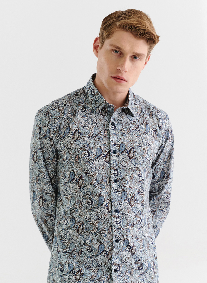 Vyriški marškiniai peislio raštu P23WN-1X-016-X-S