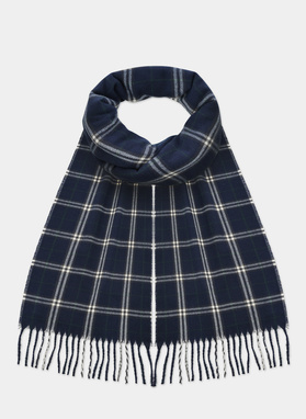 Tamsiai mėlynas šalikas langeliais