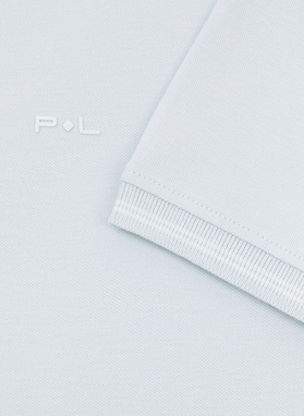 Šviesiai mėlynos spalvos polo T marškinėliai