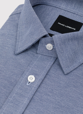 Mėlyni melanžiniai marškiniai