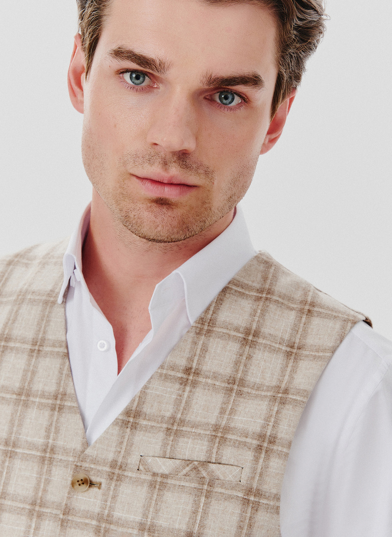 Languota vienaeilė vyriška liemenė