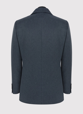 Trumpas dvieilis vyriškas lietpaltis su vilna